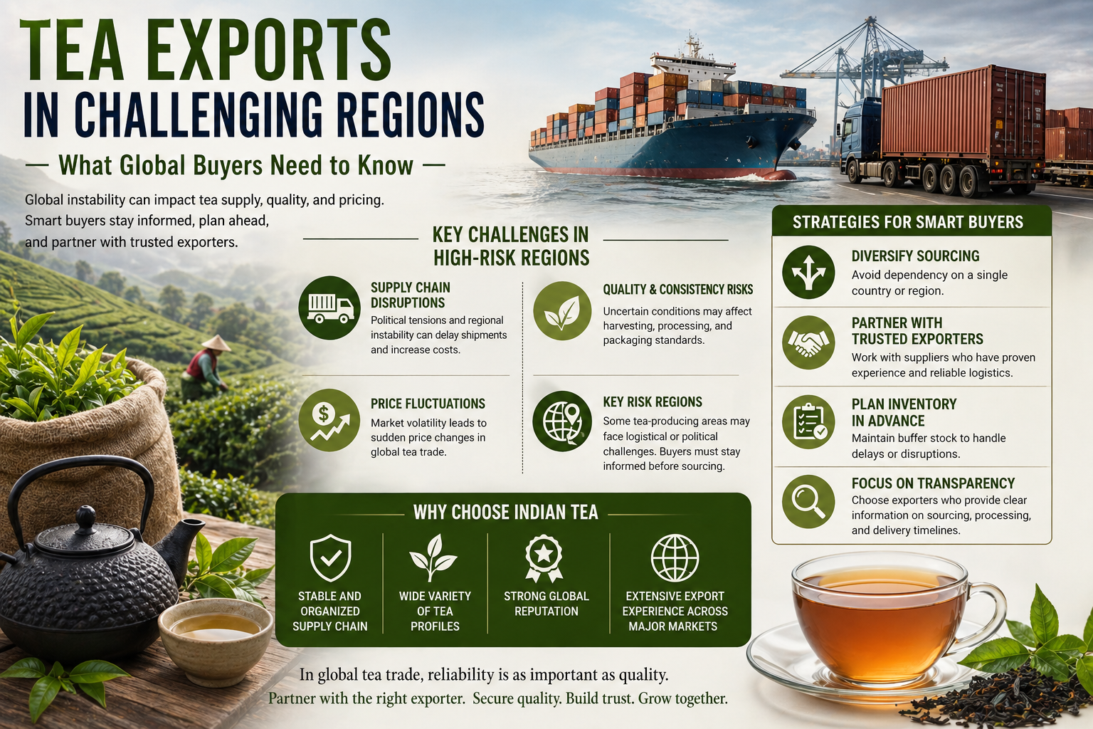 Tea Exports in Challenging Regions: What Global Buyers Need to Know