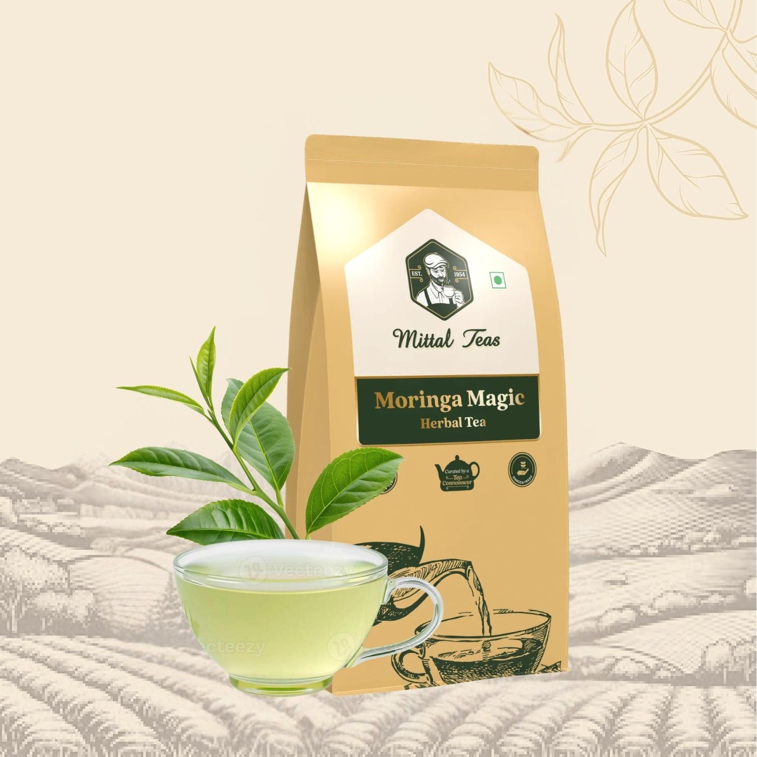 Mittal Teas – Moringa Magic | Refreshing Herbal Fusion with Moringa, Rose Petals, Mandarin Bits, Cinnamon & Mint