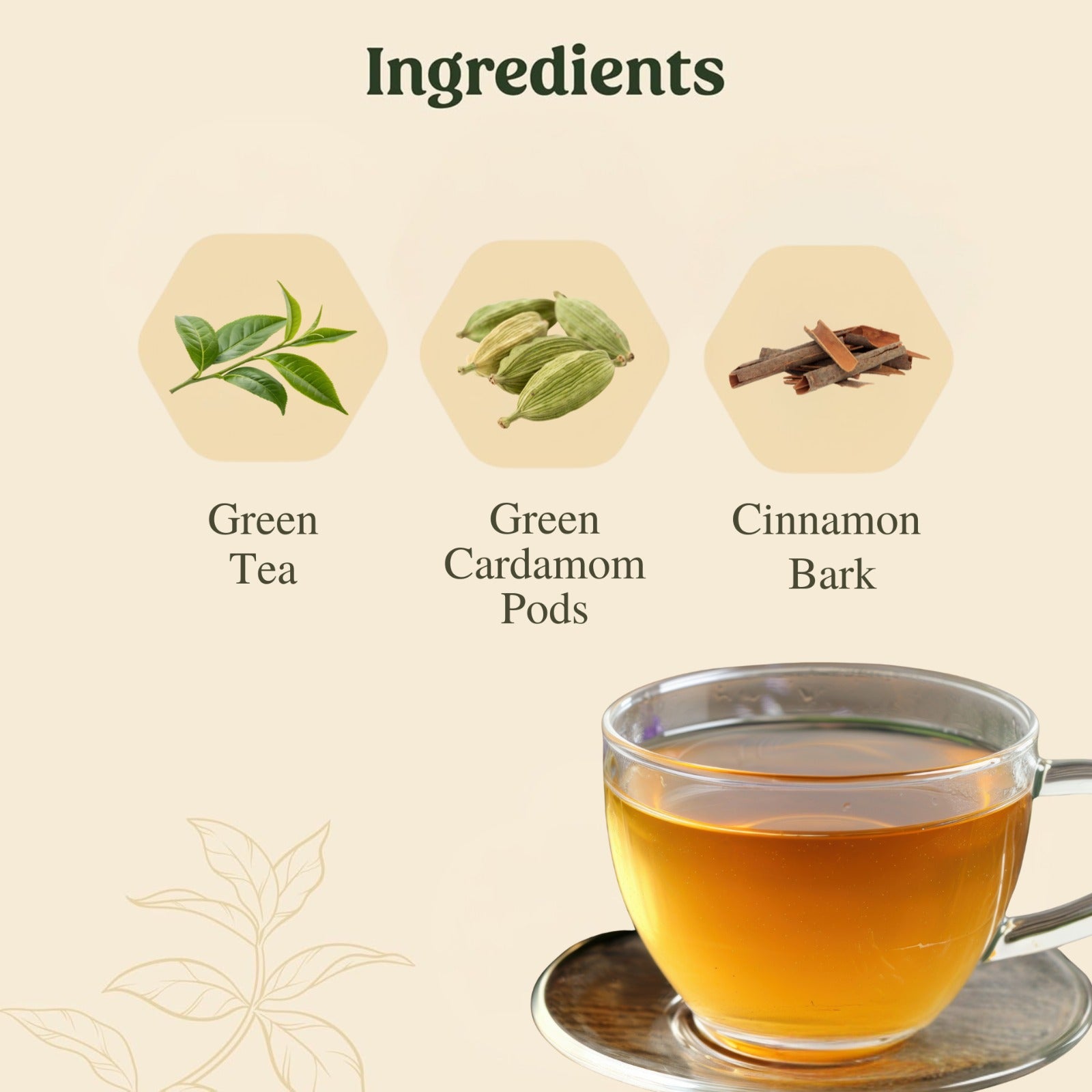 Kashmiri Kahwa Green Tea | Authentic Royal Blend with Cardamom & Cinnamon