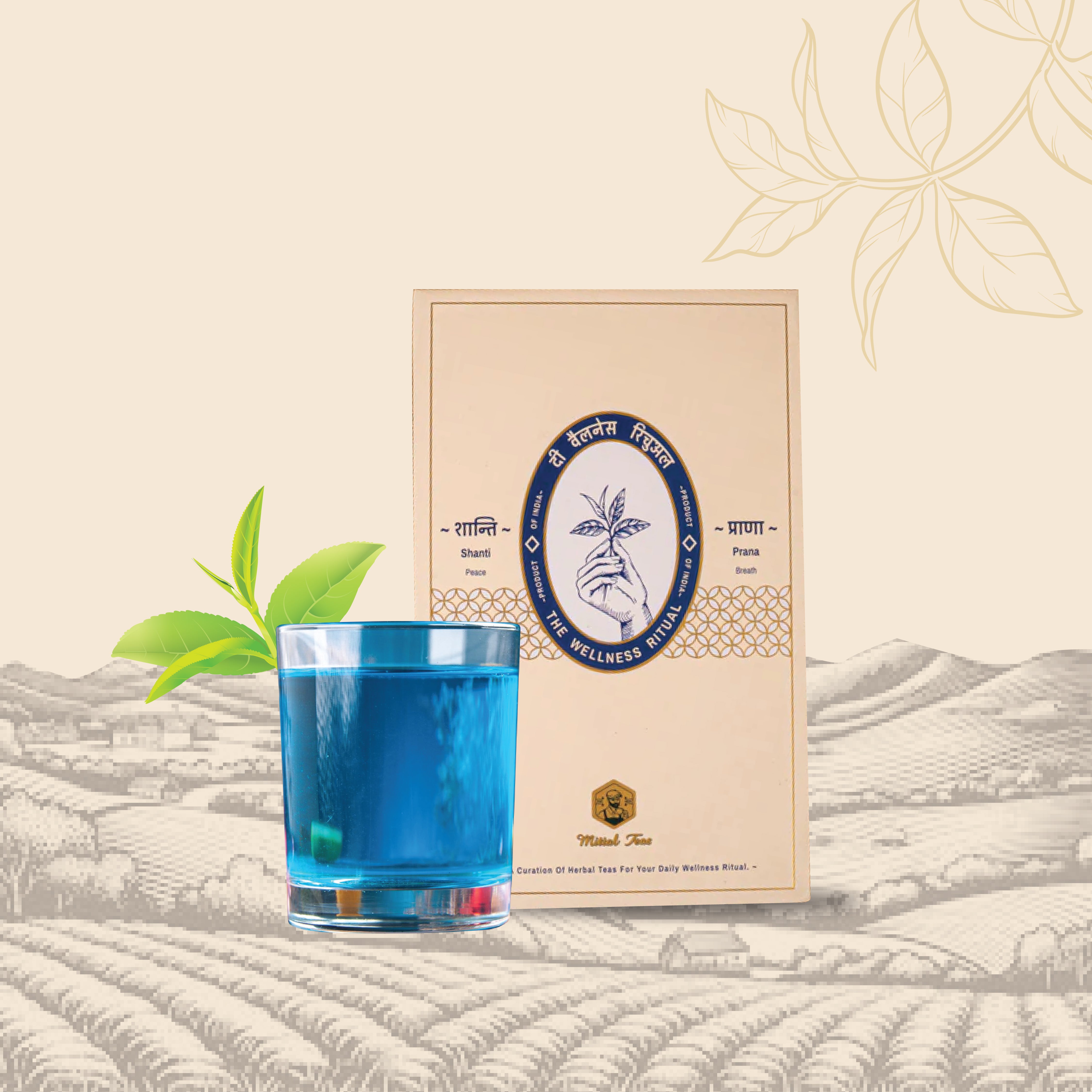 Mittal Teas Refreshing Mystical Blue Herbal Tea | 20 Eco Friendly Pyramid Bags | 100% Organic Ingredients |40 GM