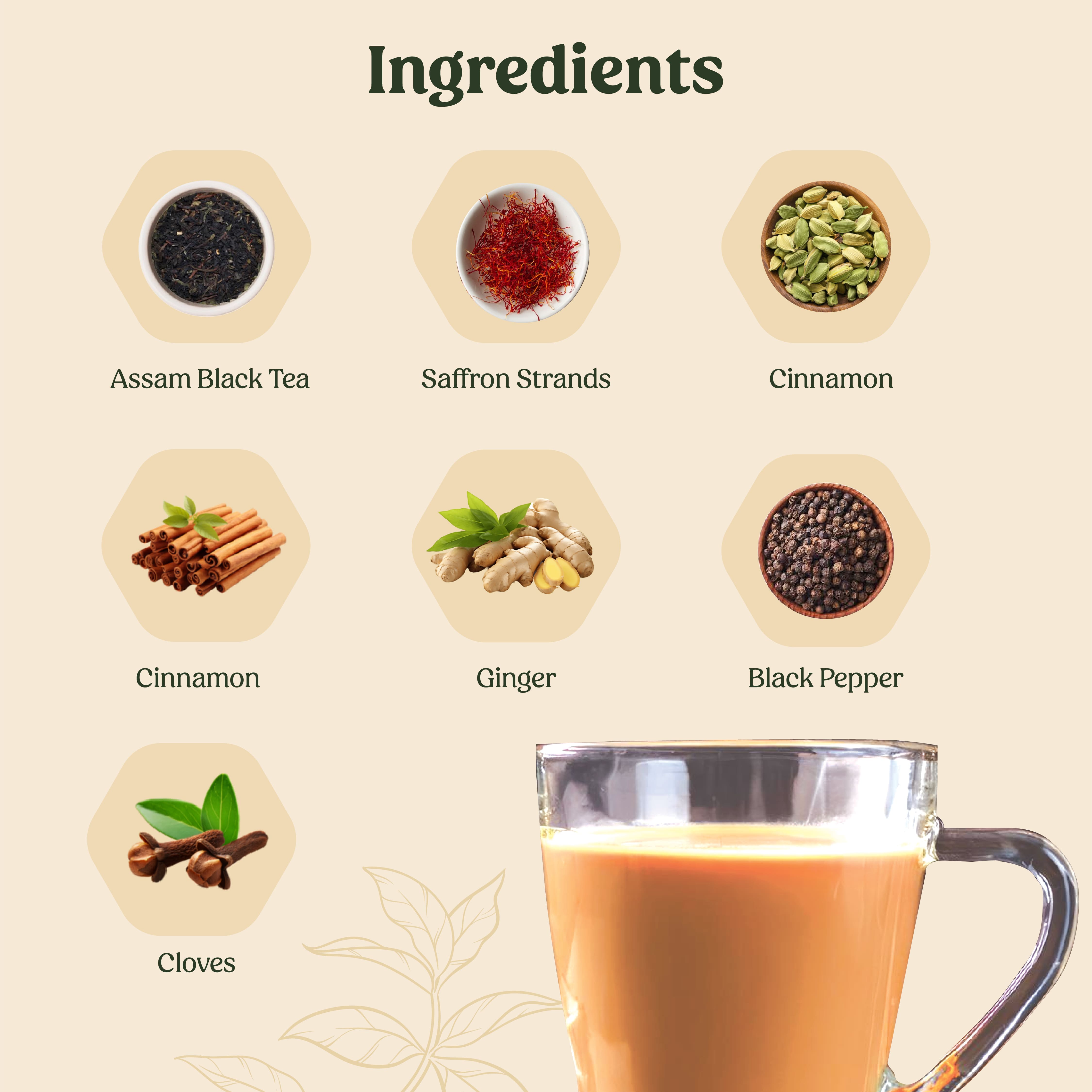 Mittal Teas - Saffron Masala Chai | Premium Spiced Tea Blend with Saffron, Cardamom, Cinnamon & Ginger – Rich & Aromatic Indian Chai – 100 g