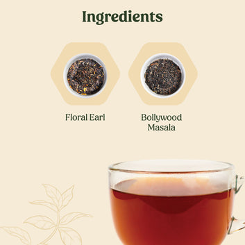 Mittal Teas, Black Tea | 20 Eco-Friendly Pyramid Tea Bags | All Natural Organic Ingredients | Fresh Detox For Healthy Skin, 40 GM (20 Bags) (Floral Earl & Bollywood Masala, Combo)