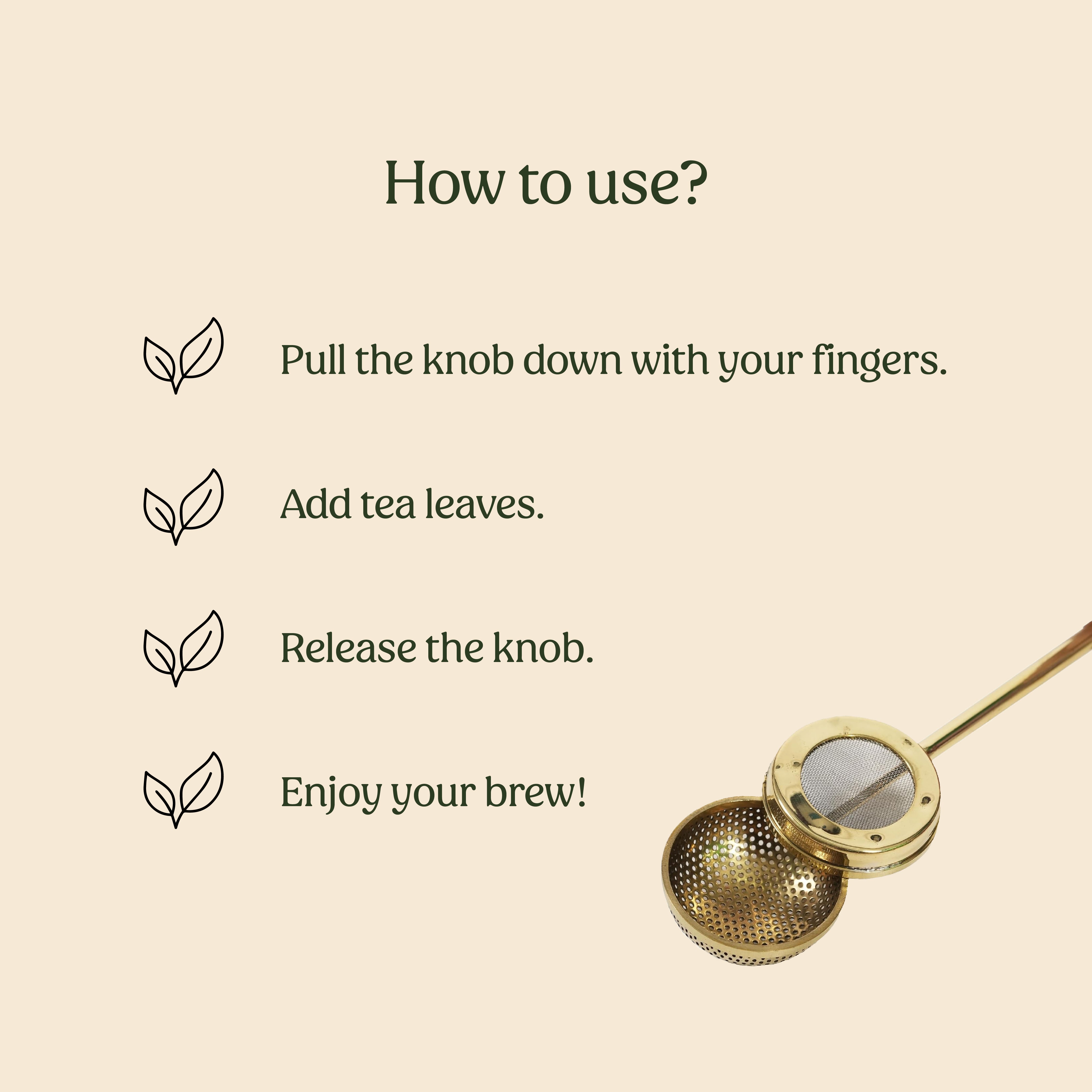 Spring Infuser | Brass | Dual Design