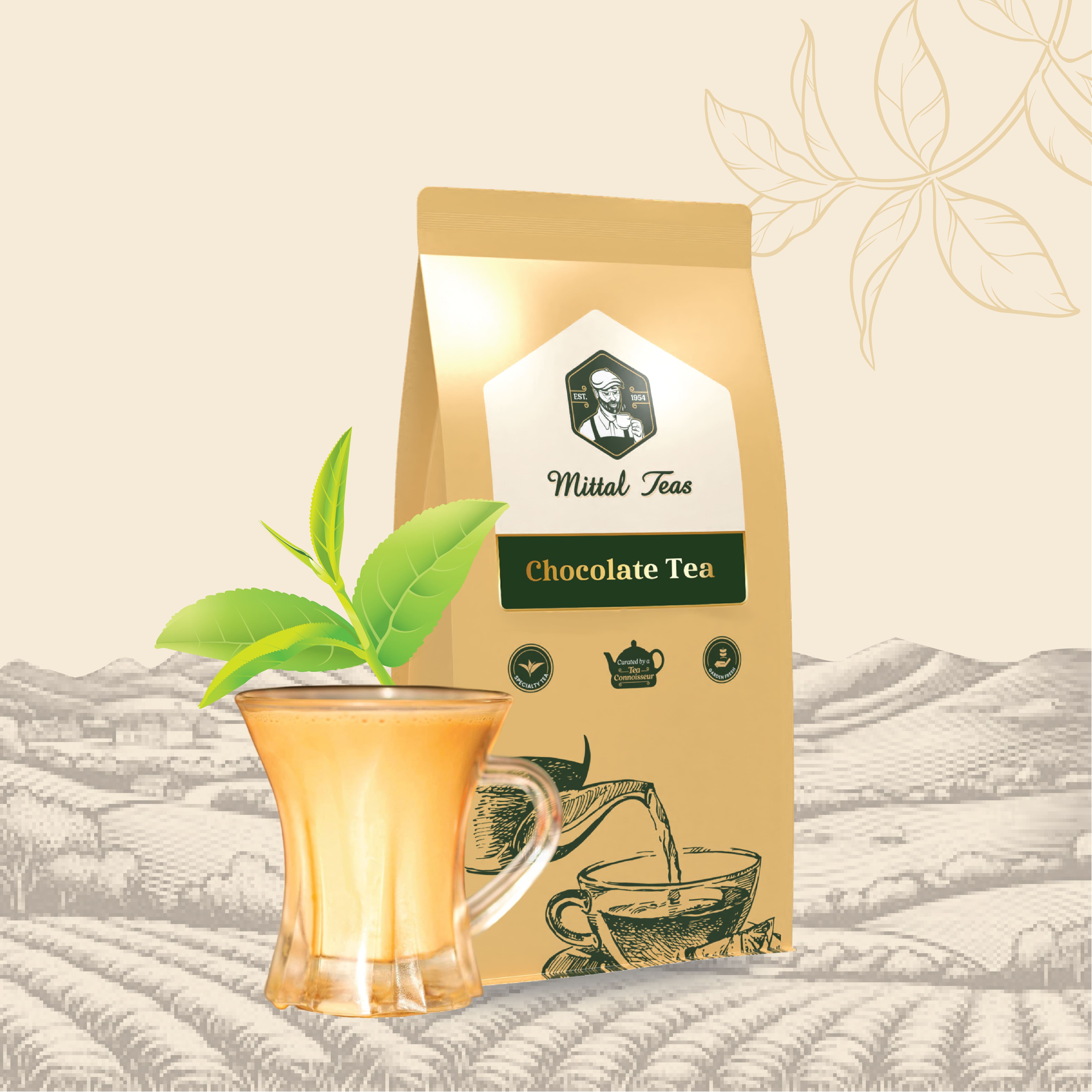 Mittal Teas - Chocolate Tea | Rich & Indulgent Blend of Premium Black Tea with Cocoa & Spices | Smooth, Aromatic & Naturally Sweet – 100g