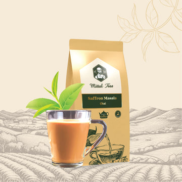 Mittal Teas - Saffron Masala Chai | Premium Spiced Tea Blend with Saffron, Cardamom, Cinnamon & Ginger – Rich & Aromatic Indian Chai – 100 g
