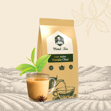 Mittal Teas - Star Anise Masala Chai | Premium Spiced Tea Blend with Assam Black Tea, Star Anise, Cardamom & Cinnamon