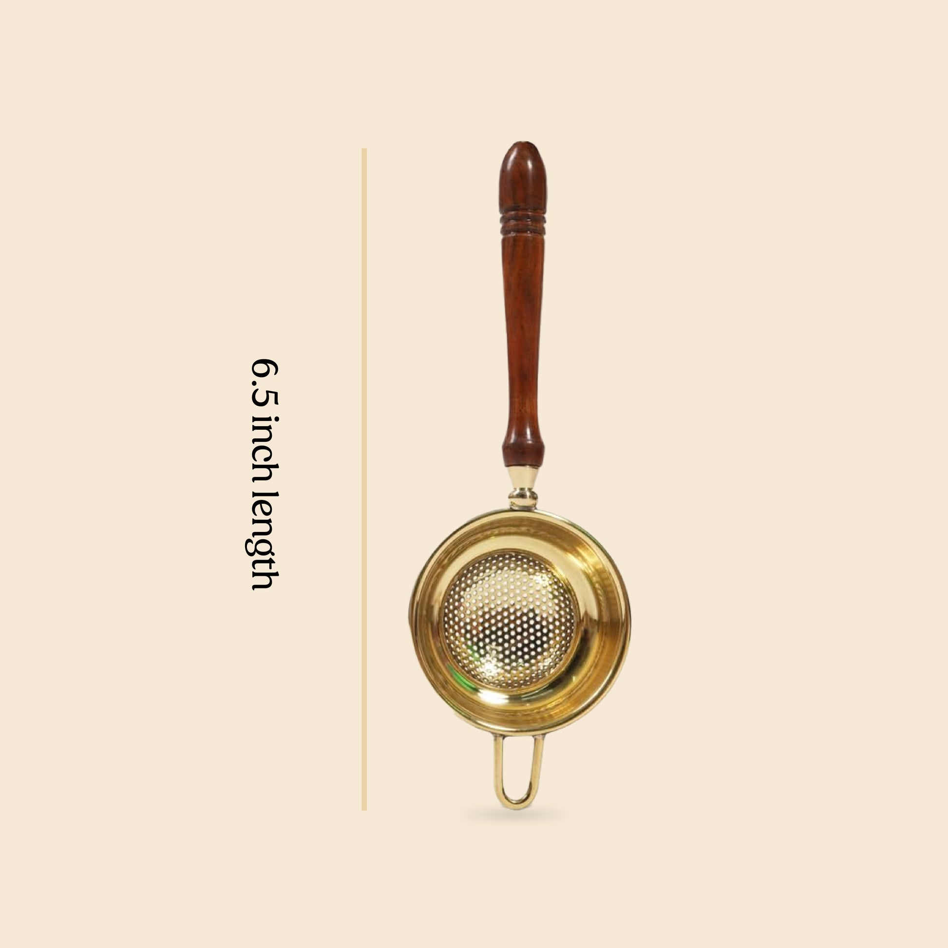 Wood & Gold Strainer - Mittal Teas