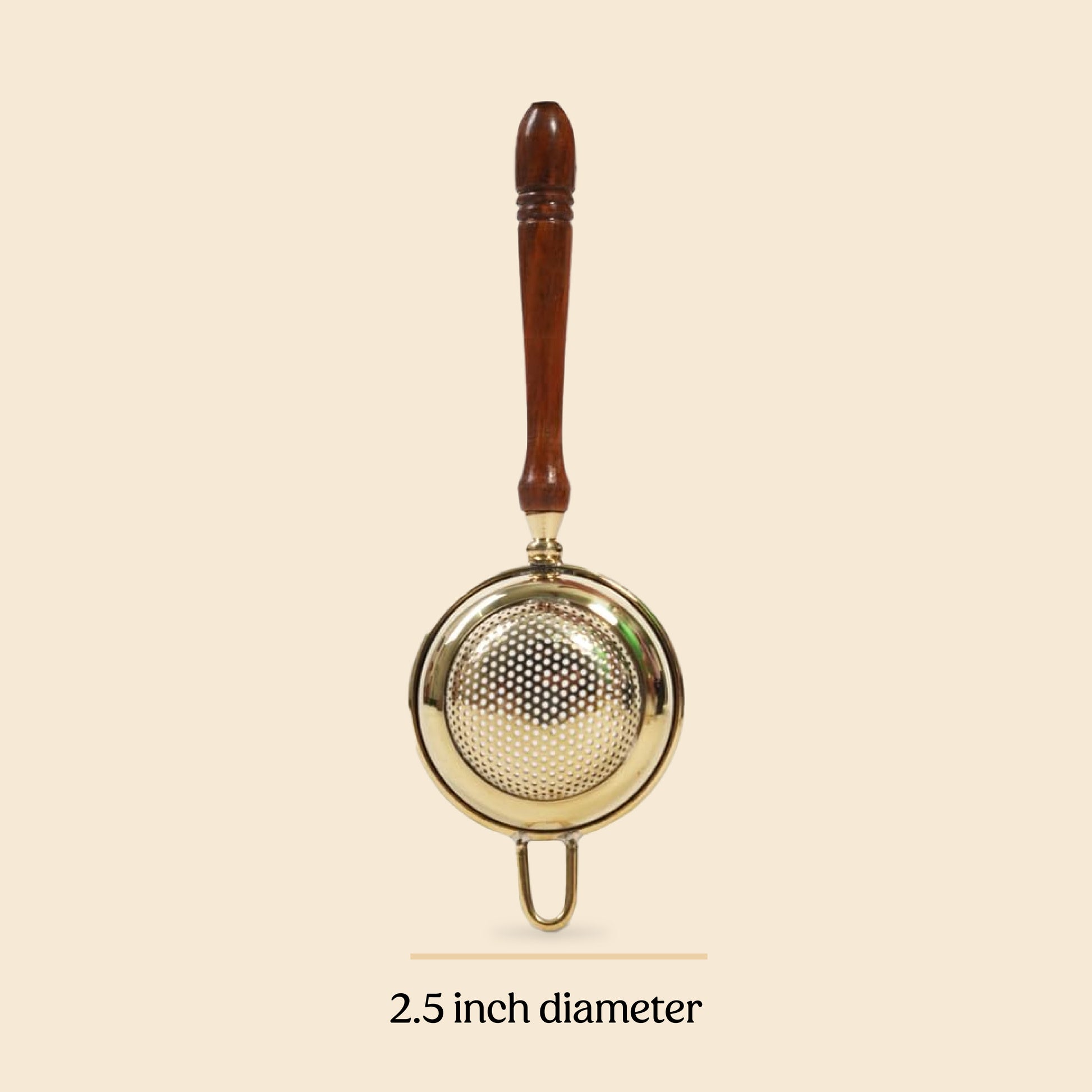 Wood & Gold Strainer - Mittal Teas