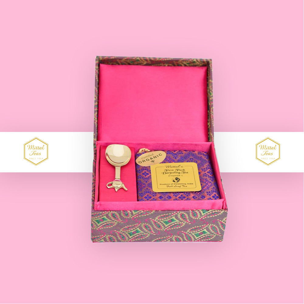 Single Tea Ethnic Box with Spoon - Mittal Teas