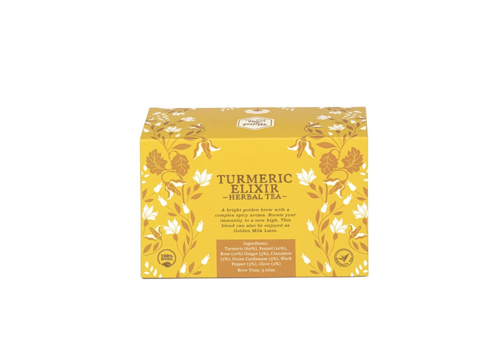 Turmeric Elixir Herbal Tea | 20 Eco Friendly Bags - Mittal Teas