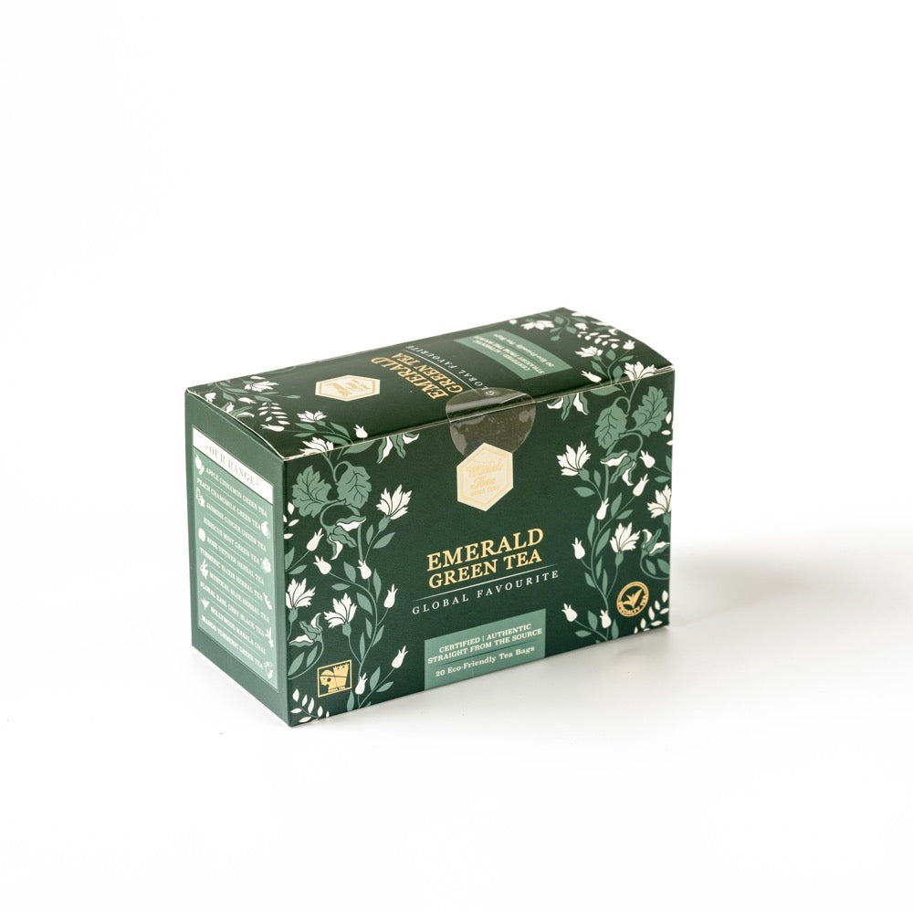Emerald Green Tea | 20 Eco Friendly Tea Bags - Mittal Teas