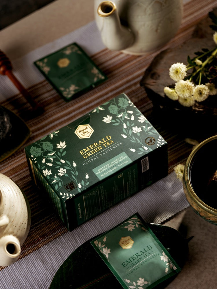 Emerald Green Tea | 20 Eco Friendly Tea Bags - Mittal Teas