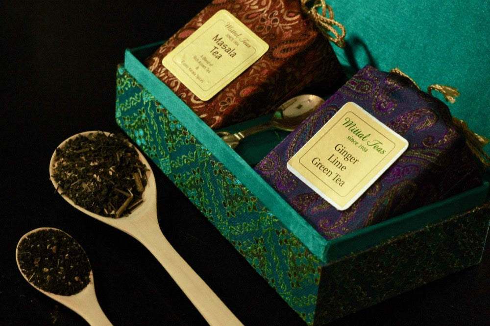 Ethnic Box with 2 Teas with Teaspoon - Mittal Teas